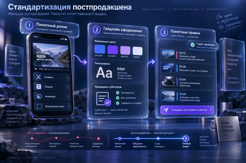 Стандартизация постпродакшена и контроль правок