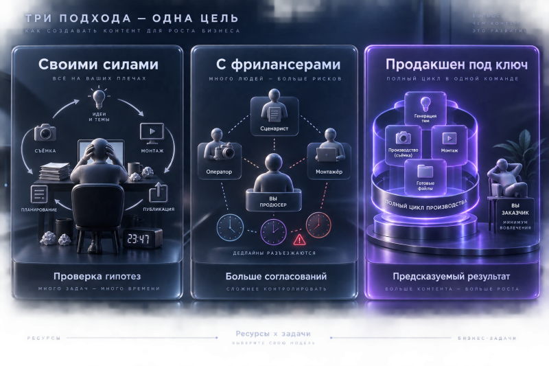 Как реализовать задачу: своими силами, с фрилансерами или под ключ