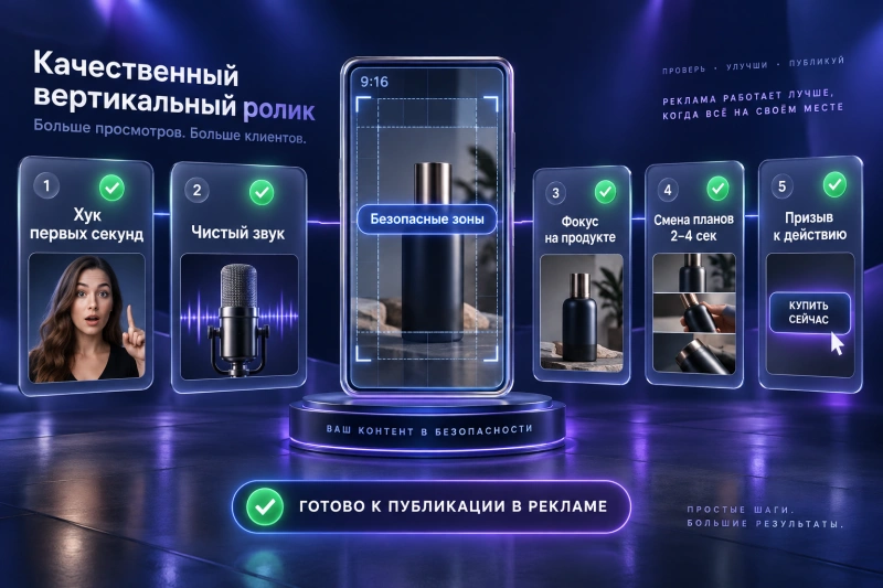 Чек-лист для приемки готового вертикального ролика