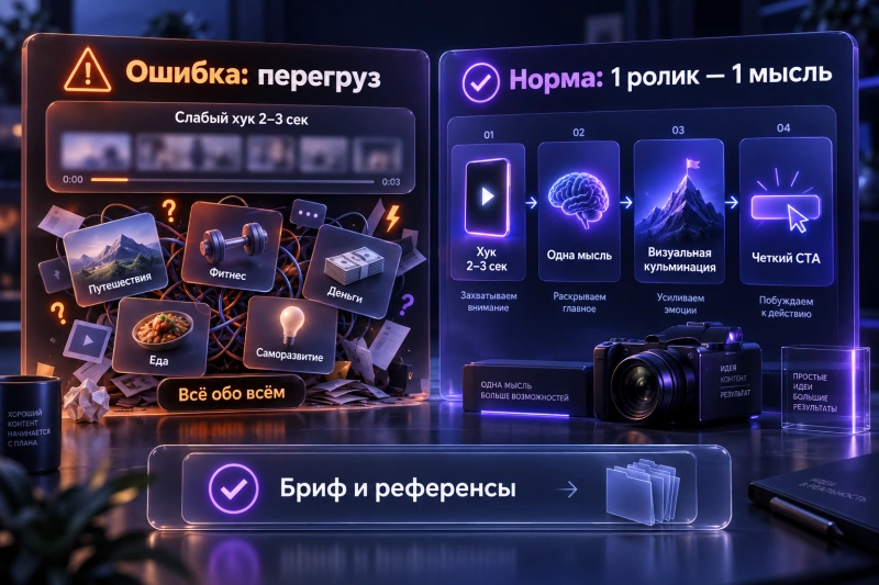 Ошибки на этапе сценариев и подготовки технического задания