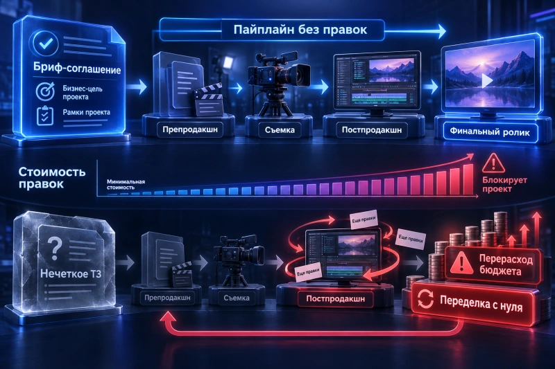 Как составить бриф на рекламное видео, чтобы избежать бесконечных правок и перерасхода бюджета