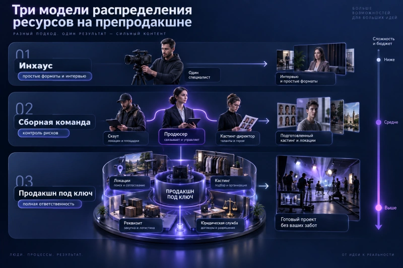 Как распределить ресурсы: инхаус, фрилансеры или продакшн под ключ
