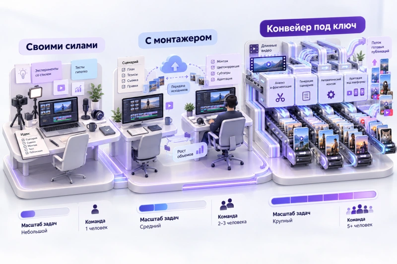 Как организовать работу: своими силами, с фрилансером или под ключ