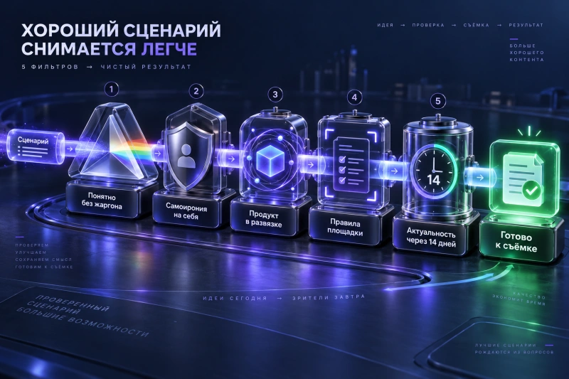 Чек-лист проверки юмористического сценария перед утверждением