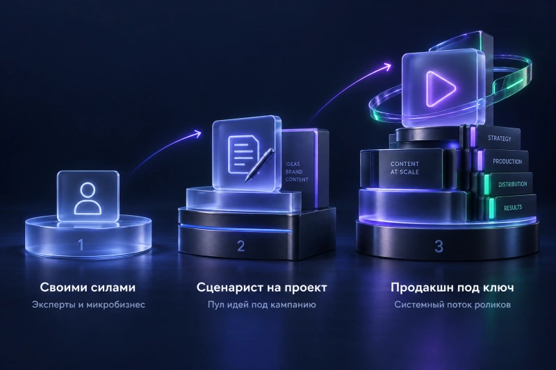 Своими силами, сценарист или продакшн: выбор модели работы